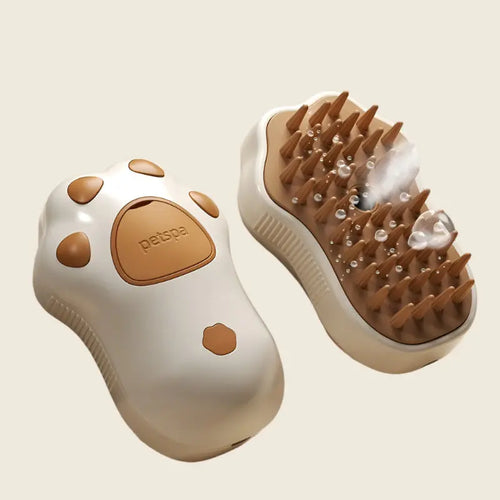 PatteVapeur steam massage device with spiked surface and ergonomic grip.